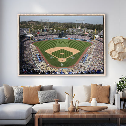 Dodgers Stadium, Stadium Canvas, Sport Art, Framed Canvas Print Wall Art, Floating Frame