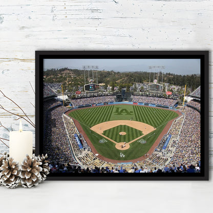 Dodgers Stadium, Stadium Canvas, Sport Art, Framed Canvas Print Wall Art, Floating Frame