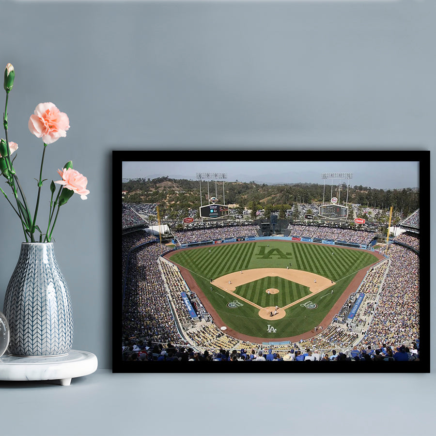 Dodgers Stadium, Stadium Canvas, Sport Art, Gift for him, Framed Art Print Wall Decor, Picture Framed