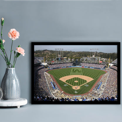 Dodgers Stadium, Stadium Canvas, Sport Art, Gift for him, Framed Art Print Wall Decor, Picture Framed