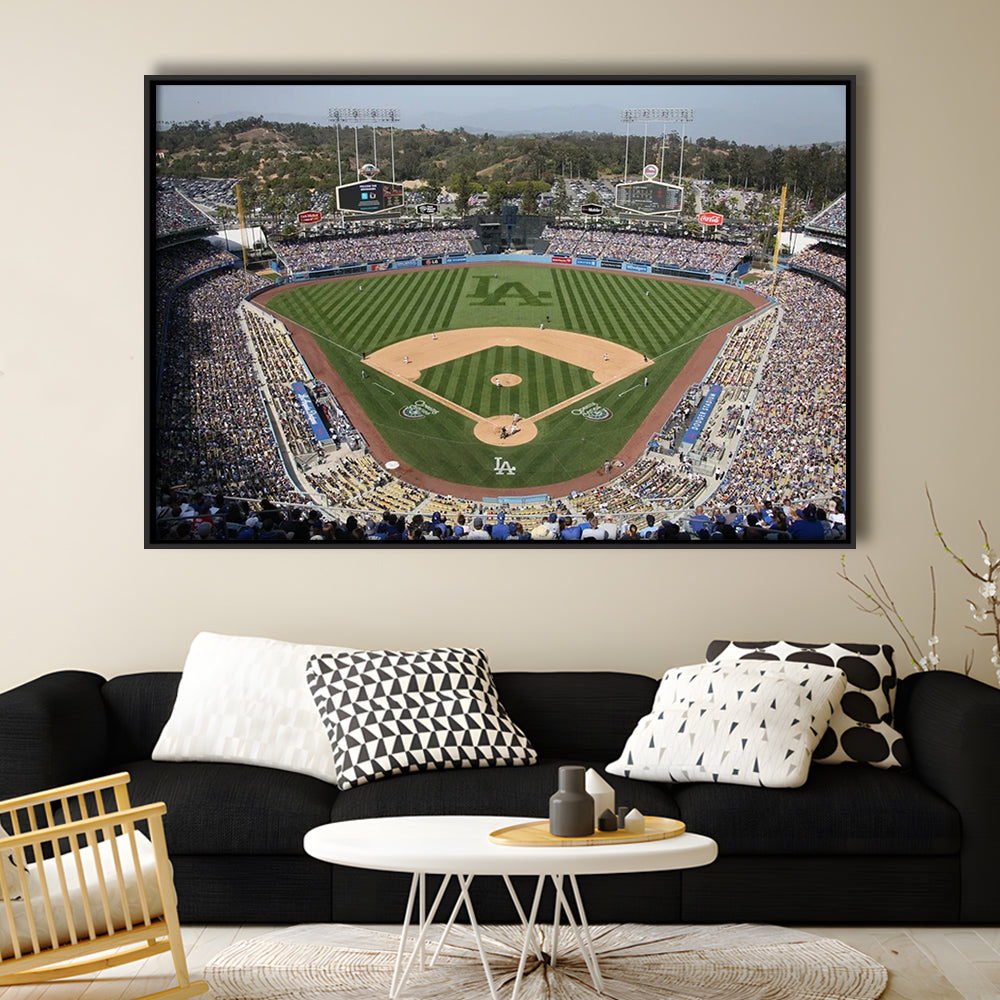 Dodgers Stadium, Stadium Canvas, Sport Art, Framed Canvas Print Wall Art, Floating Frame