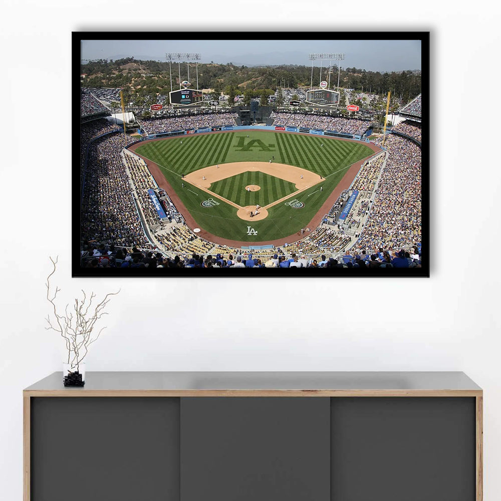 Dodgers Stadium, Stadium Canvas, Sport Art, Gift for him, Framed Art Print Wall Decor, Picture Framed