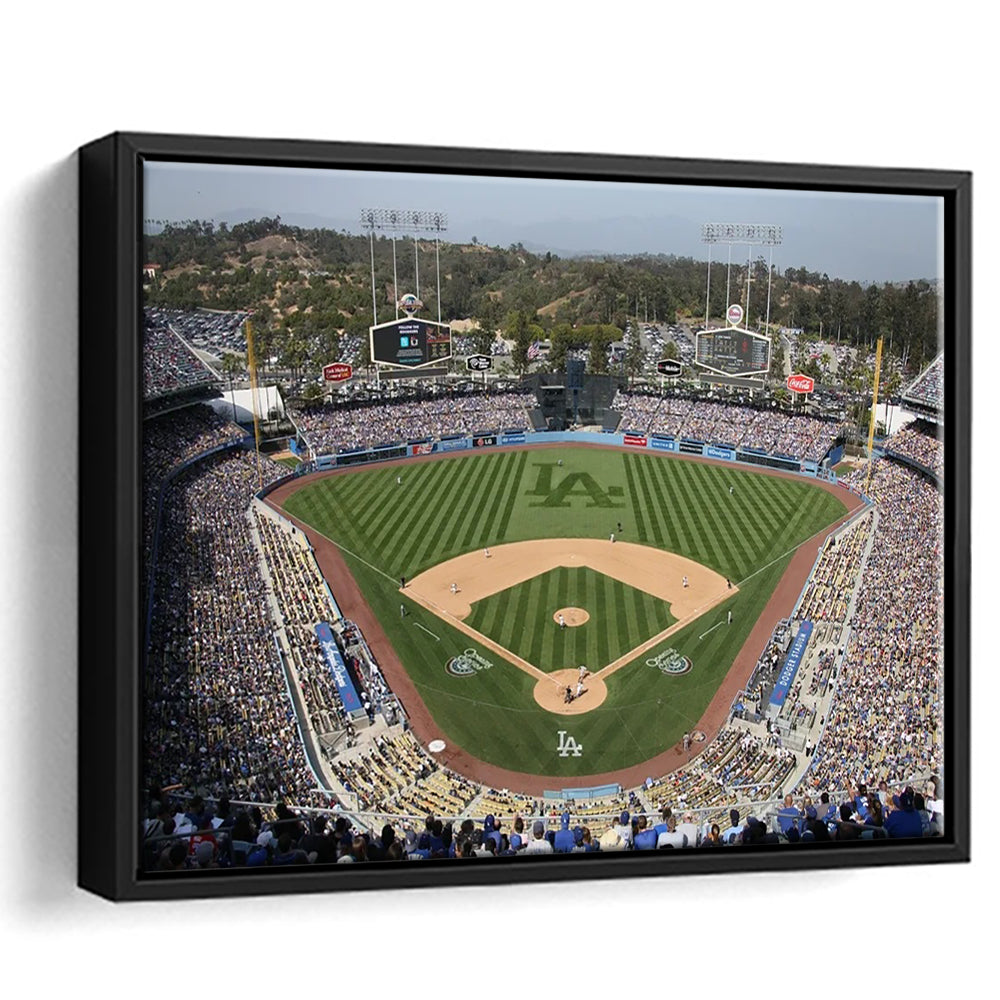 Dodgers Stadium, Stadium Canvas, Sport Art, Framed Canvas Print Wall Art, Floating Frame