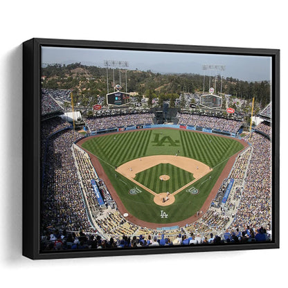 Dodgers Stadium, Stadium Canvas, Sport Art, Framed Canvas Print Wall Art, Floating Frame
