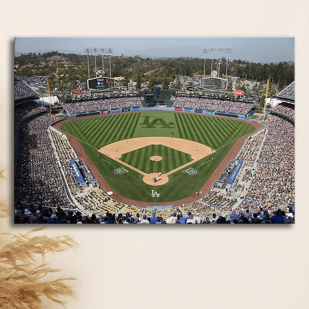 Dodgers Stadium, Stadium Canvas, Sport Art, Gift for him, Man Cave Decor, Art Print, Canvas Print Wall Art