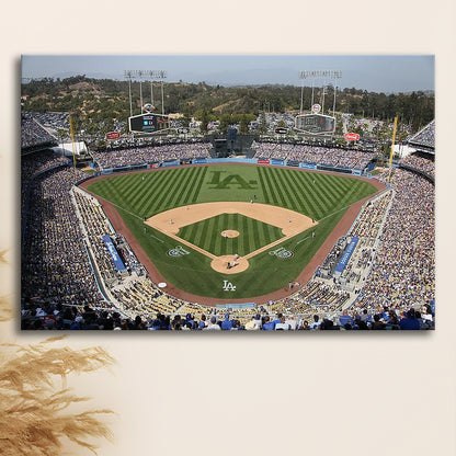 Dodgers Stadium, Stadium Canvas, Sport Art, Gift for him, Man Cave Decor, Art Print, Canvas Print Wall Art