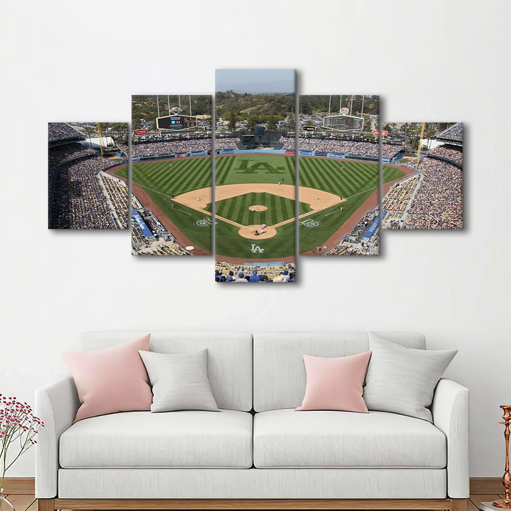 Dodgers Stadium, Stadium Canvas, Sport Art, Gift for him, 5 Panel, Large Canvas, Canvas Print Wall Art