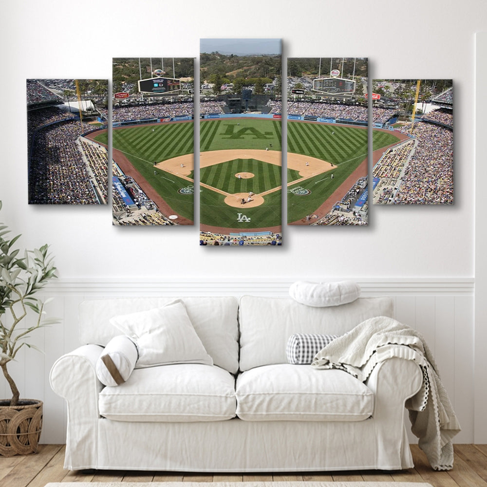 Dodgers Stadium, Stadium Canvas, Sport Art, Gift for him, 5 Panel, Large Canvas, Canvas Print Wall Art