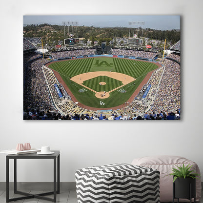Dodgers Stadium, Stadium Canvas, Sport Art, Gift for him, Man Cave Decor, Art Print, Canvas Print Wall Art