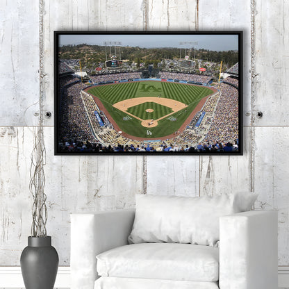 Dodgers Stadium, Stadium Canvas, Sport Art, Framed Canvas Print Wall Art, Floating Frame