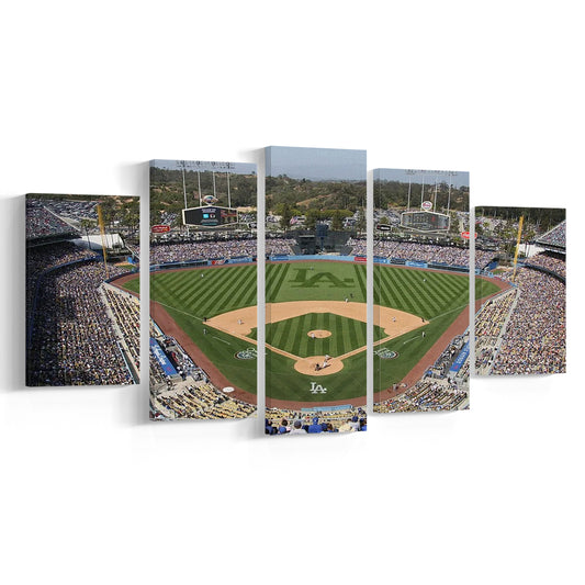 Dodgers Stadium, Stadium Canvas, Sport Art, Gift for him, 5 Panel, Large Canvas, Canvas Print Wall Art