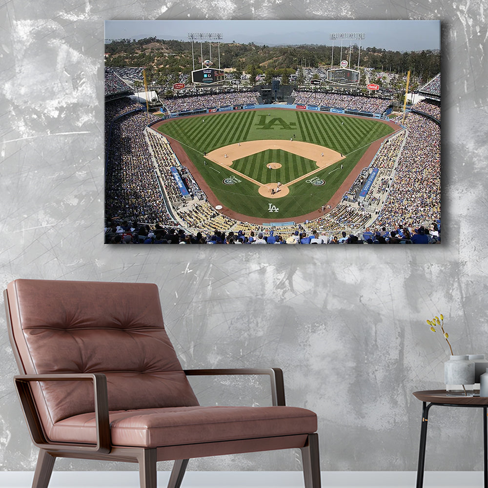 Dodgers Stadium, Stadium Canvas, Sport Art, Gift for him, Man Cave Decor, Art Print, Canvas Print Wall Art