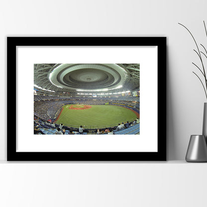 Dome Osaka Outfield, Stadium Canvas, Sport Art, Gift for him, White Border Framed Art Print Wall Decor