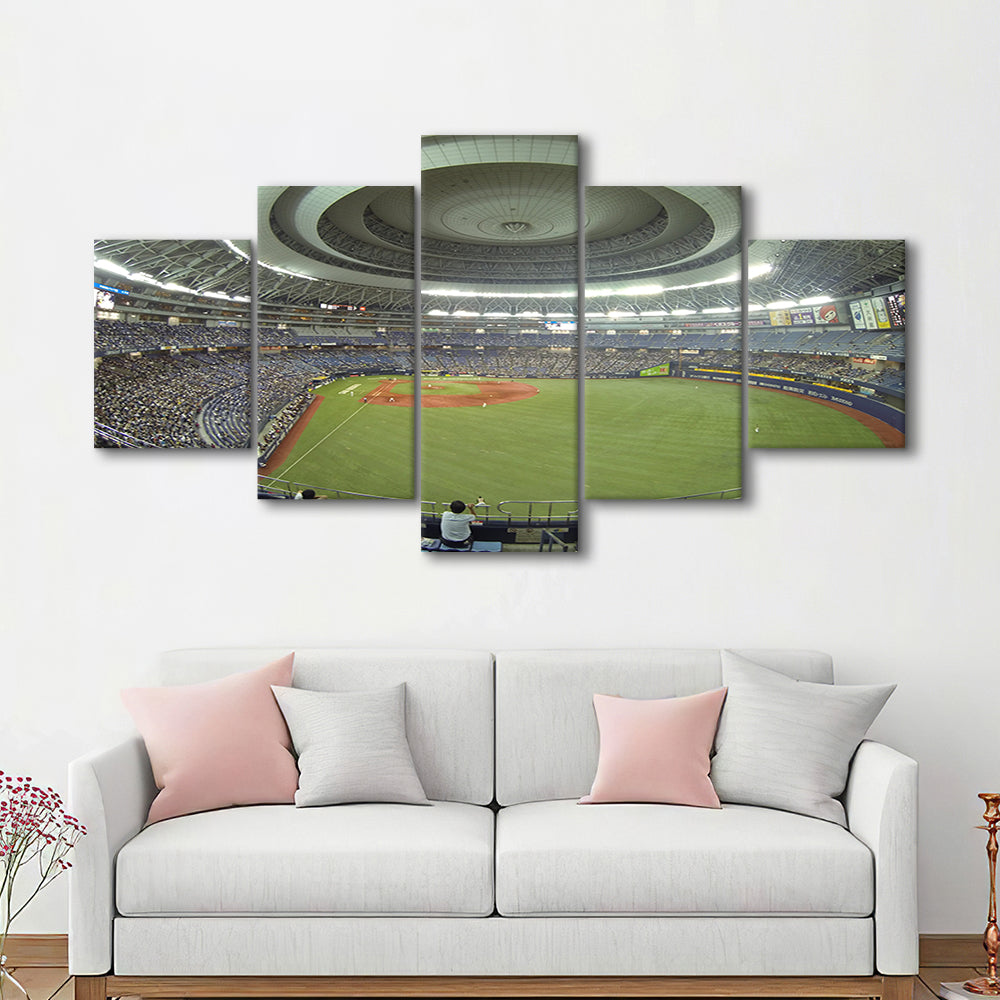 Dome Osaka Outfield, Stadium Canvas, Sport Art, Gift for him, 5 Panel, Large Canvas, Canvas Print Wall Art