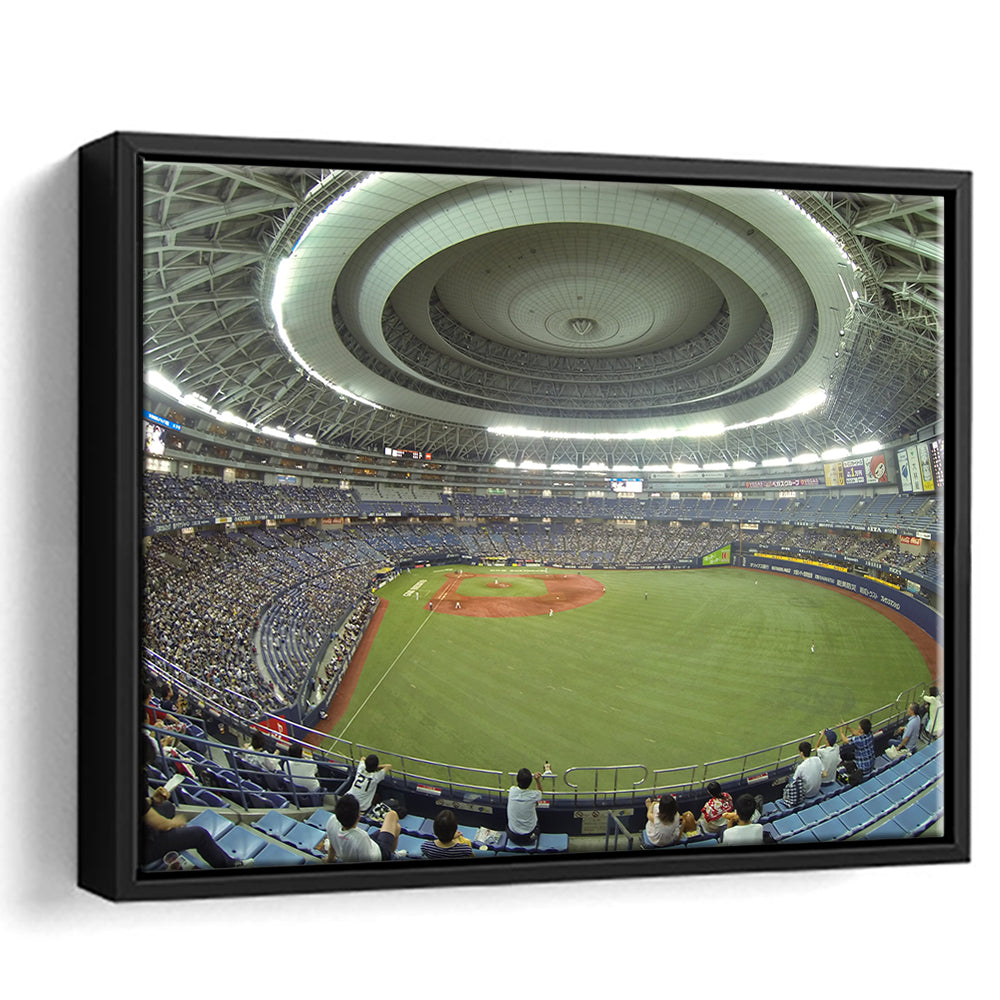 Dome Osaka Outfield, Stadium Canvas, Sport Art, Framed Canvas Print Wall Art, Floating Frame