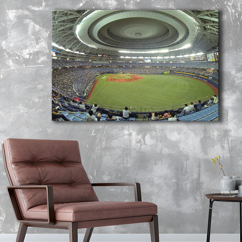 Dome Osaka Outfield, Stadium Canvas, Sport Art, Gift for him, Man Cave Decor, Art Print, Canvas Print Wall Art