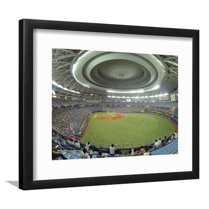 Dome Osaka Outfield, Stadium Canvas, Sport Art, Gift for him, White Border Framed Art Print Wall Decor