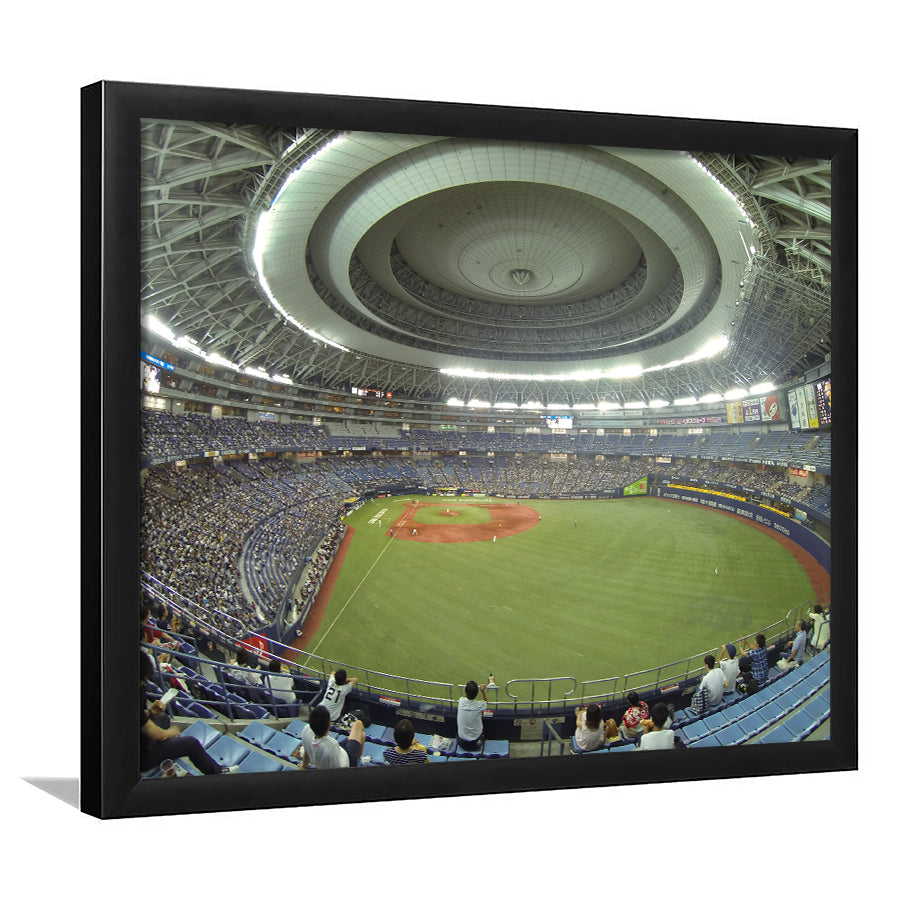 Dome Osaka Outfield, Stadium Canvas, Sport Art, Gift for him, Framed Art Print Wall Decor, Picture Framed