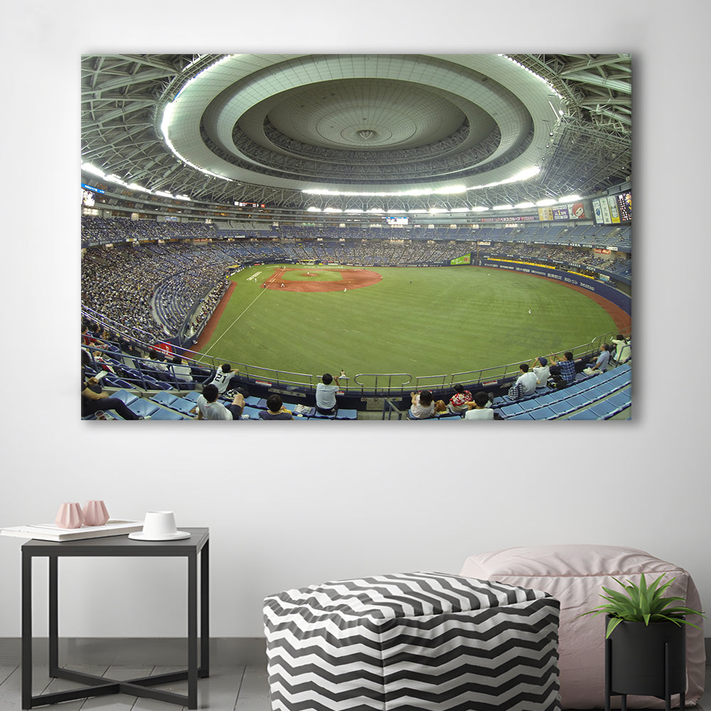Dome Osaka Outfield, Stadium Canvas, Sport Art, Gift for him, Man Cave Decor, Art Print, Canvas Print Wall Art