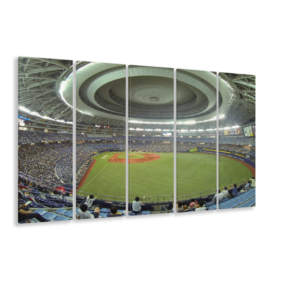 Dome Osaka Outfield, Stadium Canvas, Sport Art, 5 Panel B, Extra Large Canvas, Canvas Print Wall Art