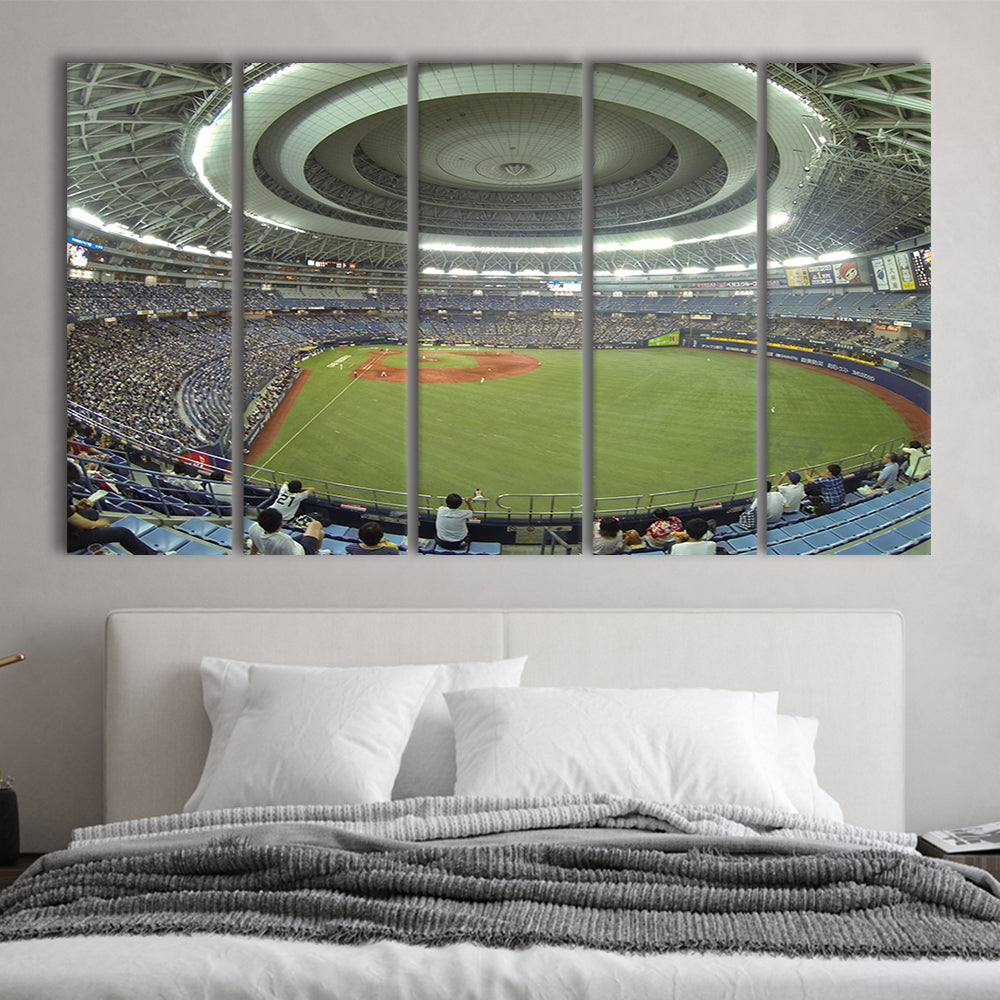 Dome Osaka Outfield, Stadium Canvas, Sport Art, 5 Panel B, Extra Large Canvas, Canvas Print Wall Art