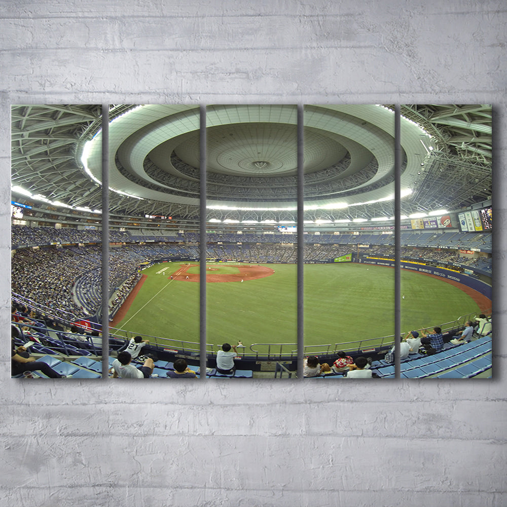Dome Osaka Outfield, Stadium Canvas, Sport Art, 5 Panel B, Extra Large Canvas, Canvas Print Wall Art