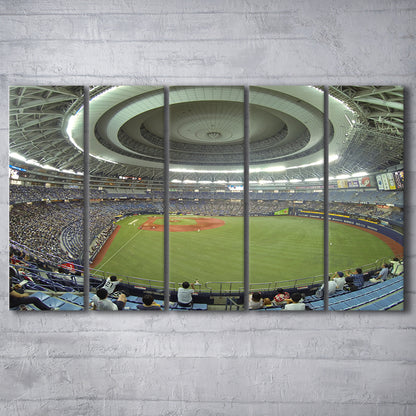 Dome Osaka Outfield, Stadium Canvas, Sport Art, 5 Panel B, Extra Large Canvas, Canvas Print Wall Art