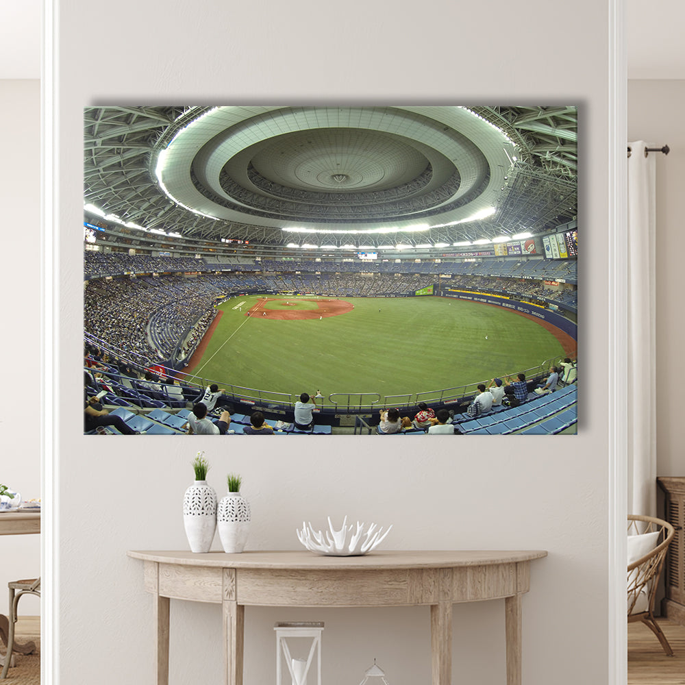 Dome Osaka Outfield, Stadium Canvas, Sport Art, Gift for him, Man Cave Decor, Art Print, Canvas Print Wall Art