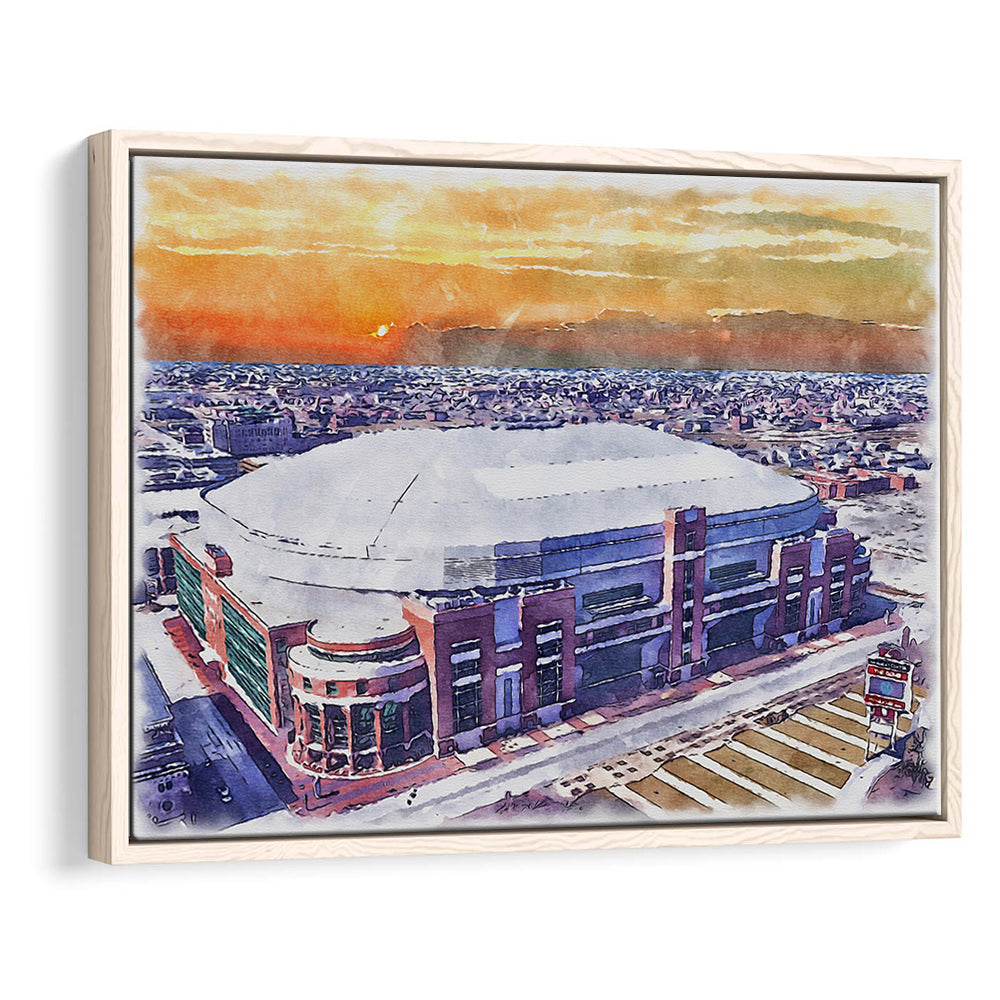 Dome at America's Center WaterColor, St Louis Missouri Watercolor, Sport Gift Art, Framed Canvas Print Wall Art