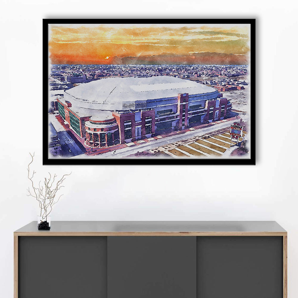 Dome at America's Center WaterColor, St Louis Missouri Watercolor, Sport Gift Art, Framed Art Print Wall Decor
