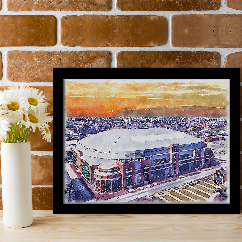 Dome at America's Center WaterColor, St Louis Missouri Watercolor, Sport Gift Art, Framed Art Print Wall Decor