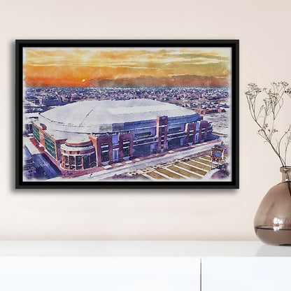 Dome at America's Center WaterColor, St Louis Missouri Watercolor, Sport Gift Art, Framed Canvas Print Wall Art