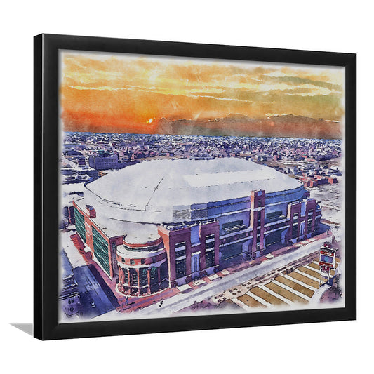 Dome at America's Center WaterColor, St Louis Missouri Watercolor, Sport Gift Art, Framed Art Print Wall Decor