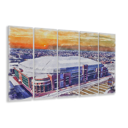 Dome at America's Center WaterColor, St Louis Missouri Watercolor, Sport Art, Extra Large Canvas Print Wall Art