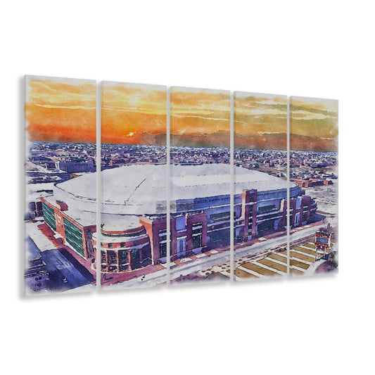 Dome at America's Center WaterColor, St Louis Missouri Watercolor, Sport Art, Extra Large Canvas Print Wall Art