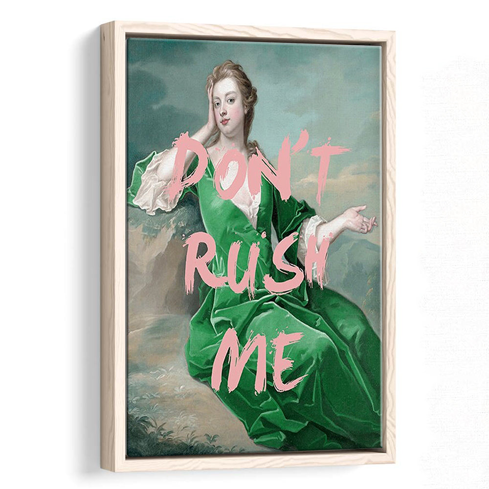 Don'T Rush Me Altered Wall Art, Floating Framed Canvas Art Print,, Framed Canvas Prints Wall Art