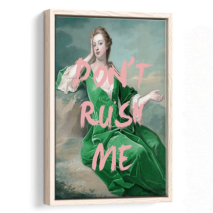 Don'T Rush Me Altered Wall Art, Floating Framed Canvas Art Print,, Framed Canvas Prints Wall Art