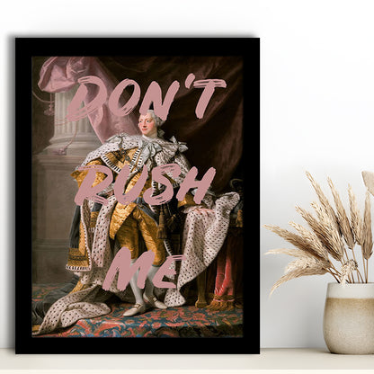 Don'T Rush Me Art Print, Bedroom Print, Pink Print, Art Print Decor, Framed Art Prints Wall Decor