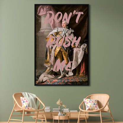 Don'T Rush Me Art Print, Bedroom Print, Pink Print, Canvas Art Print Decor, Framed Canvas Prints Wall Art