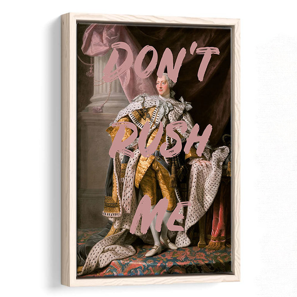 Don'T Rush Me Art Print, Bedroom Print, Pink Print, Canvas Art Print Decor, Framed Canvas Prints Wall Art