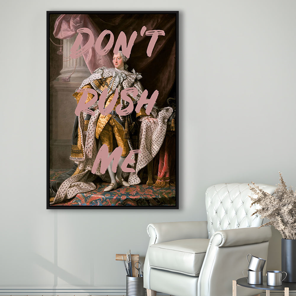 Don'T Rush Me Art Print, Bedroom Print, Pink Print, Canvas Art Print Decor, Framed Canvas Prints Wall Art