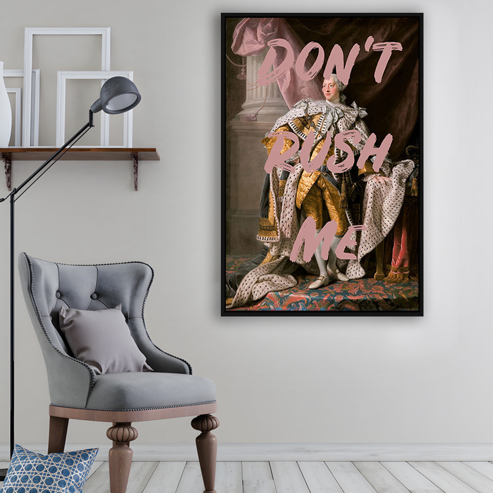 Don'T Rush Me Art Print, Bedroom Print, Pink Print, Canvas Art Print Decor, Framed Canvas Prints Wall Art