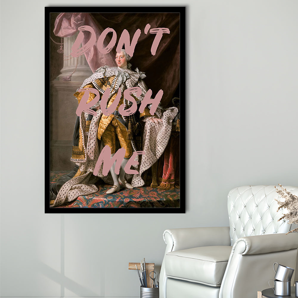 Don'T Rush Me Art Print, Bedroom Print, Pink Print, Art Print Decor, Framed Art Prints Wall Decor