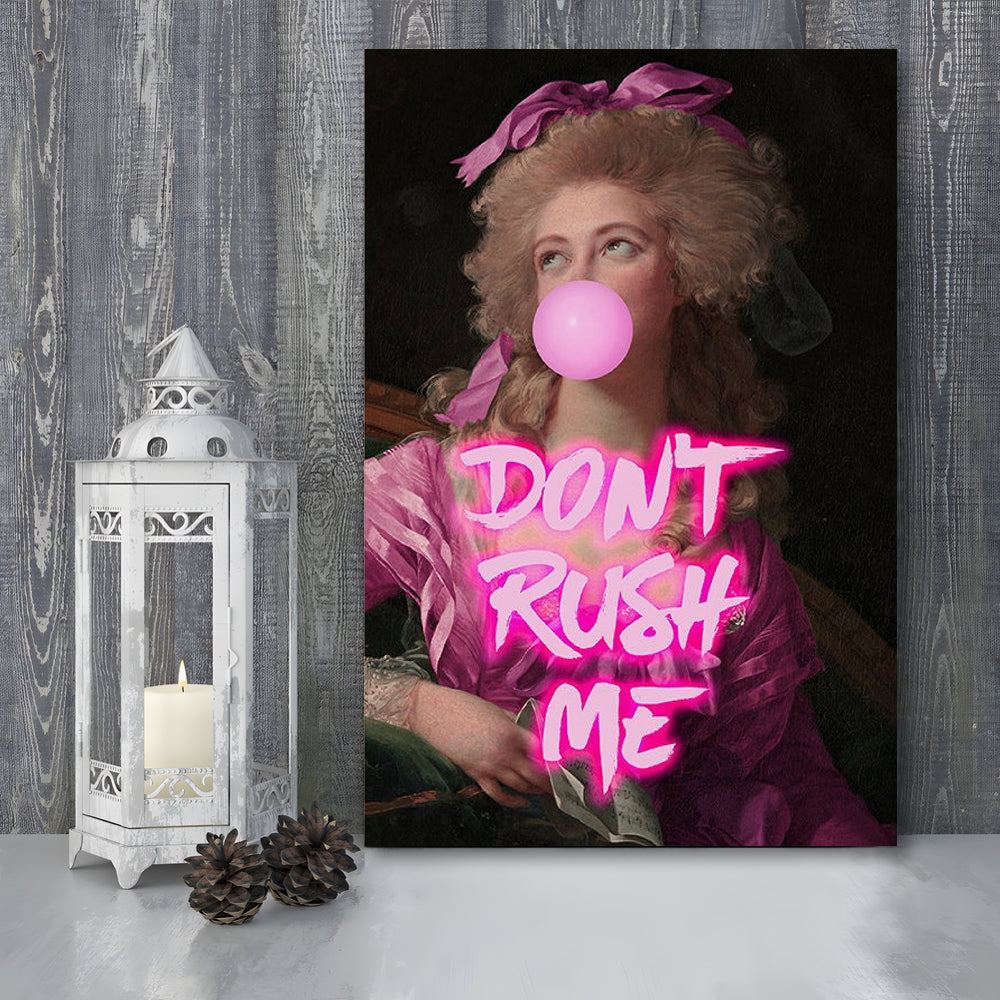Don'T Rush Me Art Print, Maximalist Decor, Neon Print, Canvas Prints Wall Art