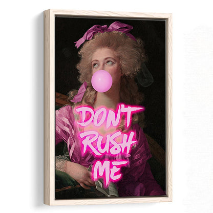 Don'T Rush Me Art Print, Maximalist Decor, Neon Print, Framed Canvas Prints Wall Art