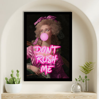 Don'T Rush Me Art Print, Maximalist Decor, Neon Print, Framed Art Prints Wall Decor