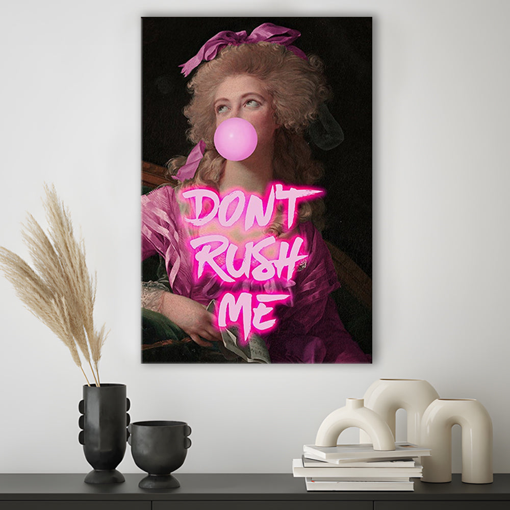 Don'T Rush Me Art Print, Maximalist Decor, Neon Print, Canvas Prints Wall Art
