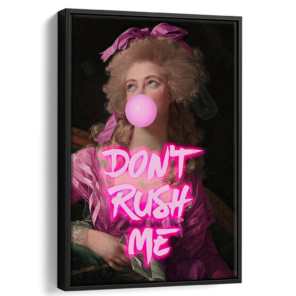 Don'T Rush Me Art Print, Maximalist Decor, Neon Print, Framed Canvas Prints Wall Art