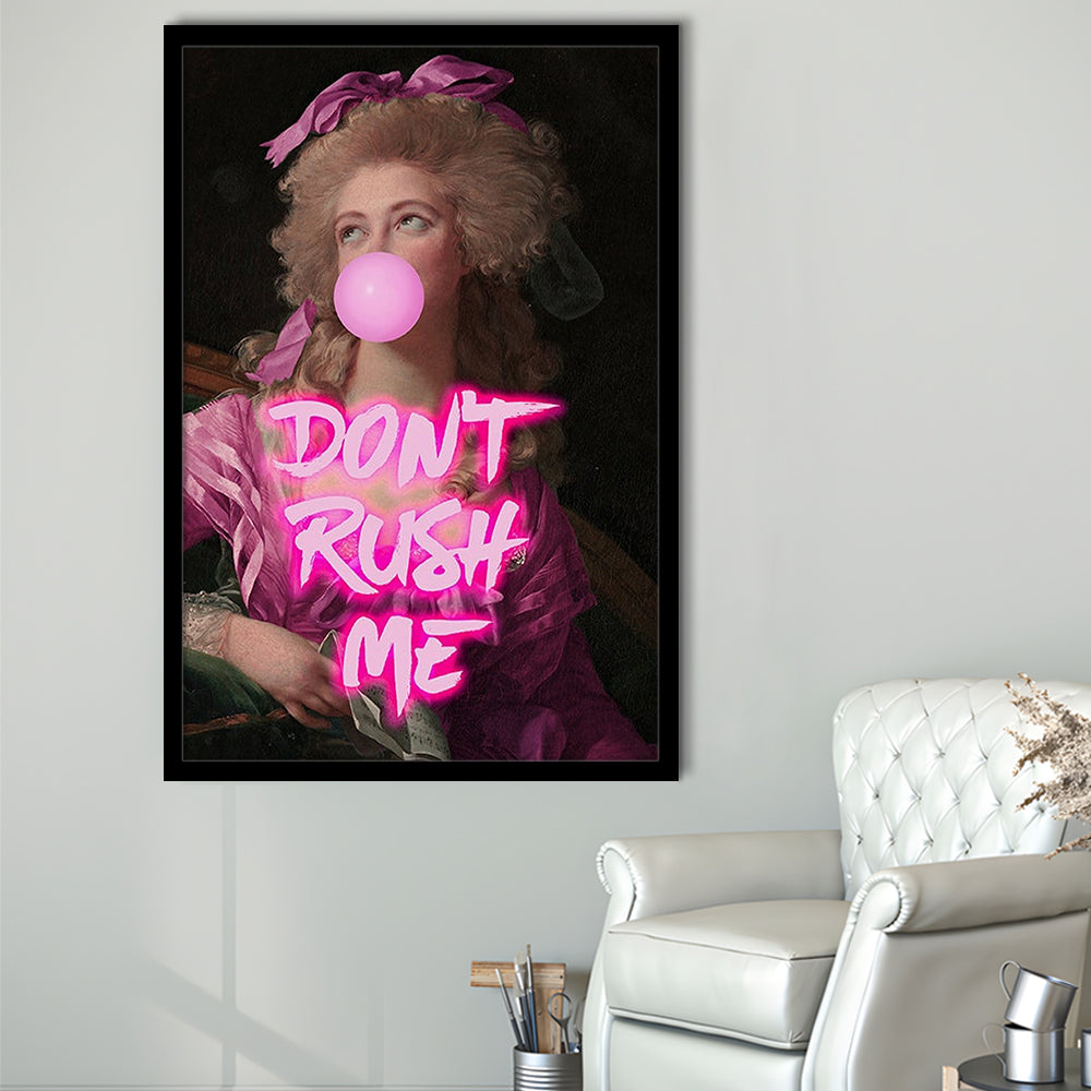 Don'T Rush Me Art Print, Maximalist Decor, Neon Print, Framed Art Prints Wall Decor