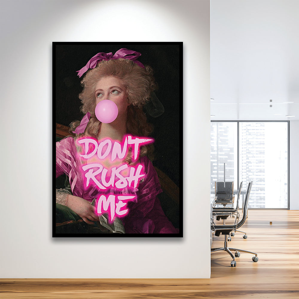 Don'T Rush Me Art Print, Maximalist Decor, Neon Print, Framed Art Prints Wall Decor